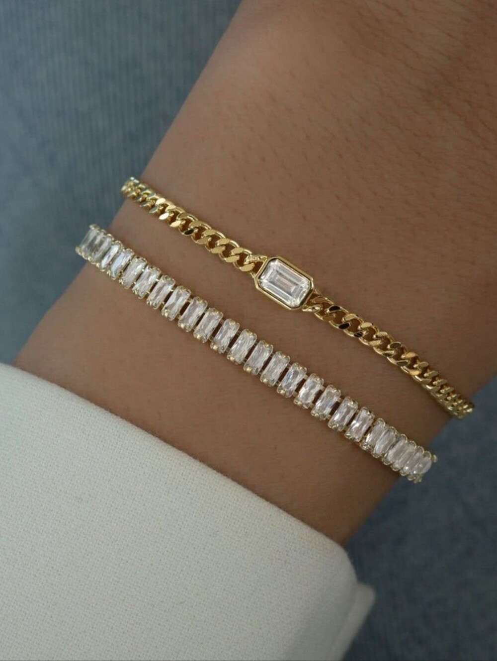 Baguette CZ Tennis Bracelet